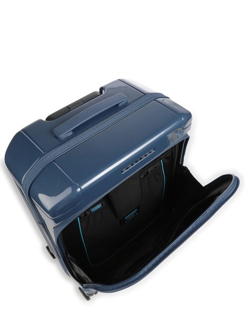 PQ-LIGHT Cărucior pentru bagaje de mână cu verificare rapidă albastru - Bagaje de mână