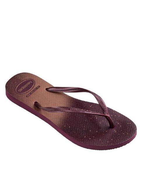 SLIM GLOSS Papuci flip-flop sol violet - Pantofi femei