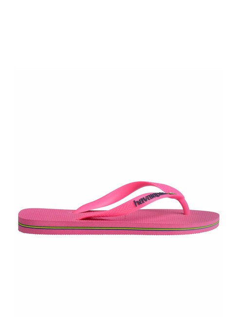 BRASIL LOGO NEON Papuci flip-flop flux roz/flux roz - Pantofi unisex