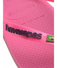 HAVAIANAS BRASIL LOGO NEON Papuci flip-flop flux roz/flux roz - Pantofi unisex - 4