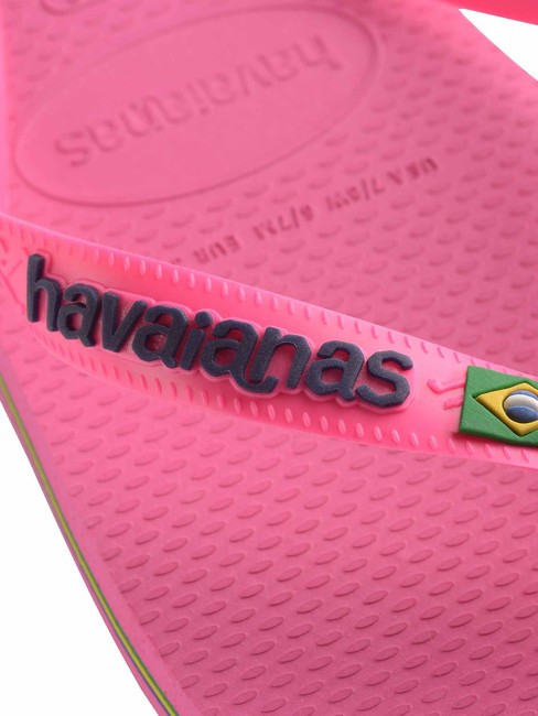 BRASIL LOGO NEON Papuci flip-flop flux roz/flux roz - Pantofi unisex