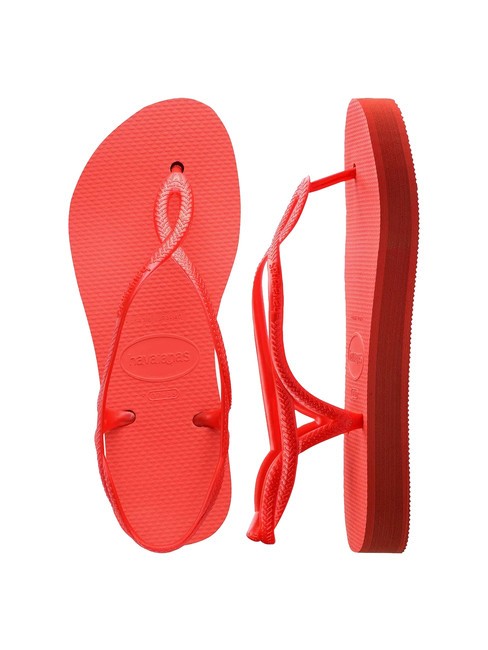 LUNA FLATFORM Sandale flip-flop cu formă plată somon - Pantofi femei