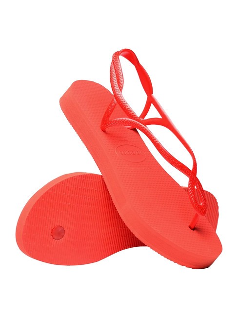 LUNA FLATFORM Sandale flip-flop cu formă plată somon - Pantofi femei