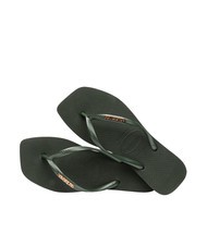HAVAIANAS SQUARE LOGO Papuci flip-flop olivegreen - Pantofi femei - 4