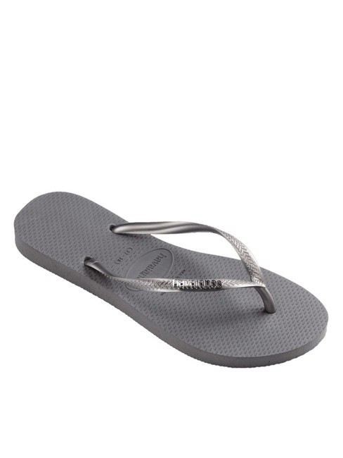 SLIM LOGO Papuci flip-flop oțel / gri - Pantofi femei