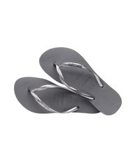 HAVAIANAS SLIM LOGO Papuci flip-flop oțel / gri - Pantofi femei - 5