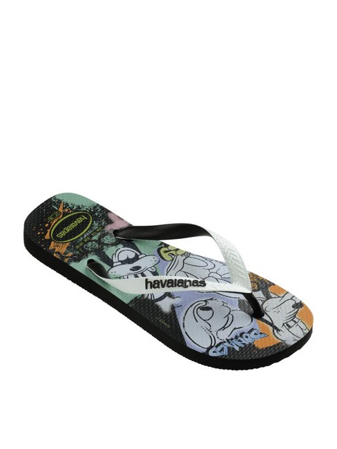 DISNEY STYLISH Papuci flip-flop negru/alb/negru - Pantofi unisex