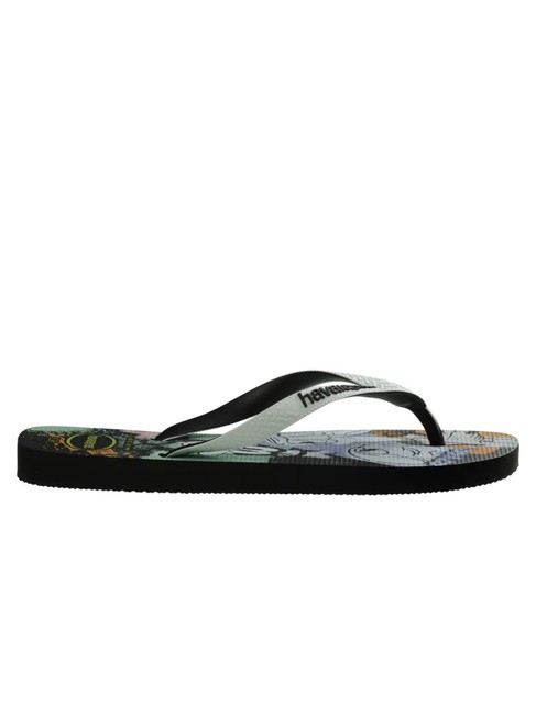 DISNEY STYLISH Papuci flip-flop negru/alb/negru - Pantofi unisex