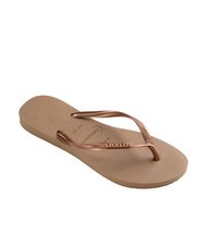 HAVAIANAS SLIM LOGO Papuci flip-flop rose / aur - Pantofi femei - 3