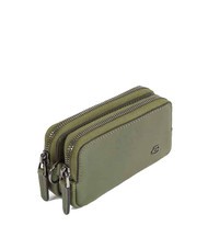 PIQUADRO BLACK SQUARE Pocheta mini din piele VERDE - Husă pentru tabletă și organizator - 2