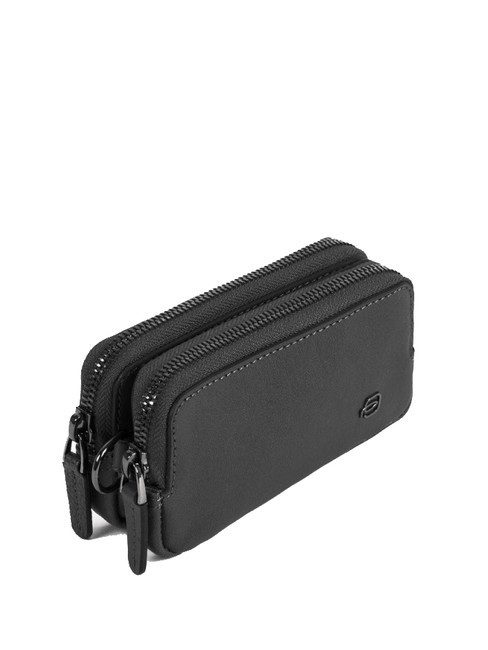 BLACK SQUARE Pocheta mini din piele negru - Husă pentru tabletă și organizator
