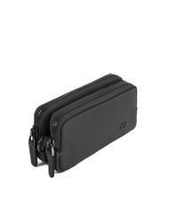 PIQUADRO BLACK SQUARE Pocheta mini din piele - Husă pentru tabletă și organizator