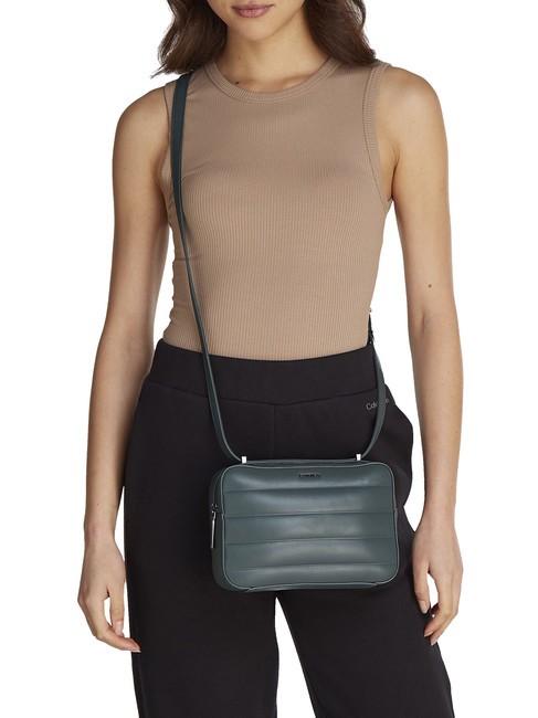 LINE QUILT Geanta de umar verde palmier - Genți femei