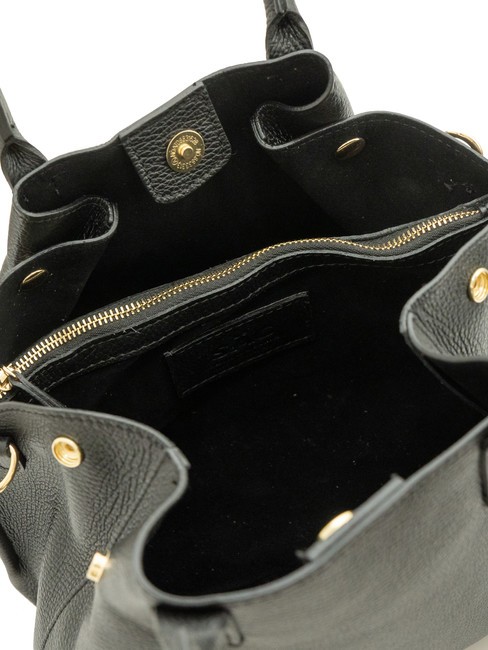 ALICE Geanta de mana din piele cu bareta de umar negru - Genți femei