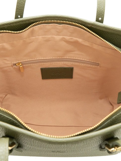 CHIARA Geantă shopper din piele Dollar măsline - Genți femei