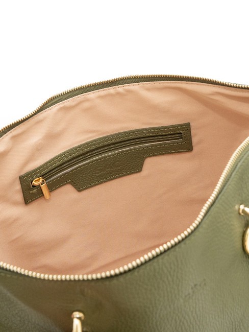 VIOLA  Geanta de cumparaturi din piele măsline - Genți femei