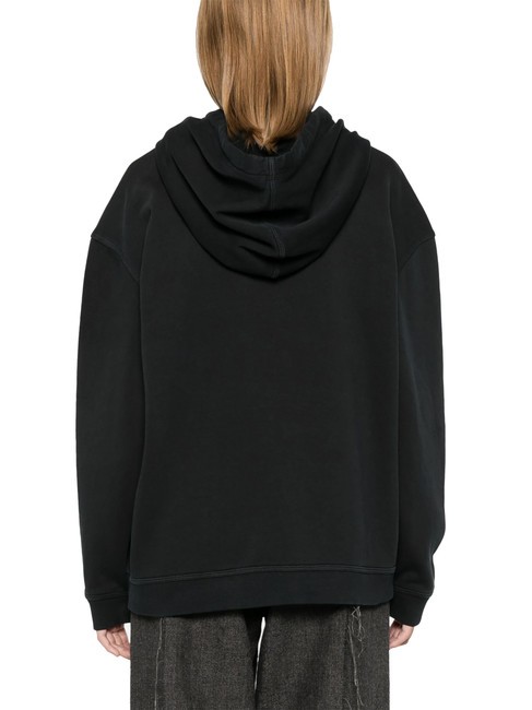 BASSANI Hanorac cu gluga limuzină neagră - Hanorace pentru femei