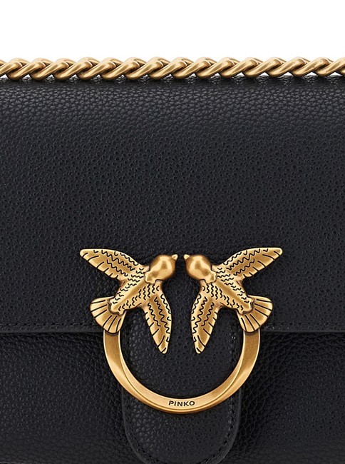 LOVE SOFT MINI Geantă de umăr/&icirc;ncrucișată aur negru-vechi - Genți femei