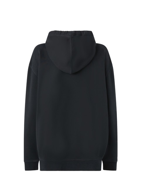 BASSANI Hanorac cu gluga limuzină neagră - Hanorace pentru femei