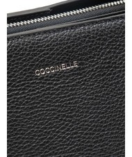 COCCINELLE SWAP Geanta de mana din piele ciocanita negru - Genți femei - 4