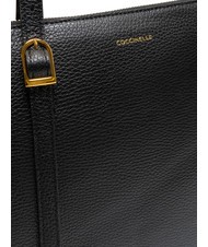 COCCINELLE CHERRY Geanta de cumparaturi din piele ciocanita negru - Genți femei - 4