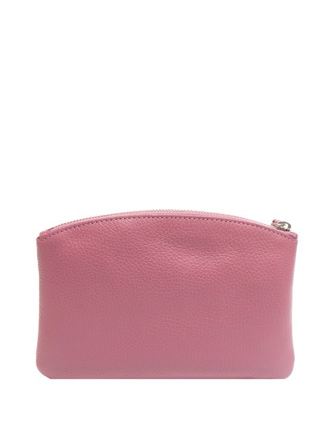 ROUNDED ENVELOPE Pochette din piele cu manseta pulpă roz - Genți femei