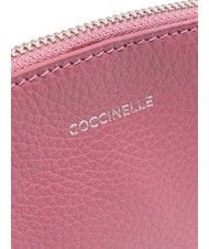 COCCINELLE ROUNDED ENVELOPE Pochette din piele cu manseta pulpă roz - Genți femei - 4