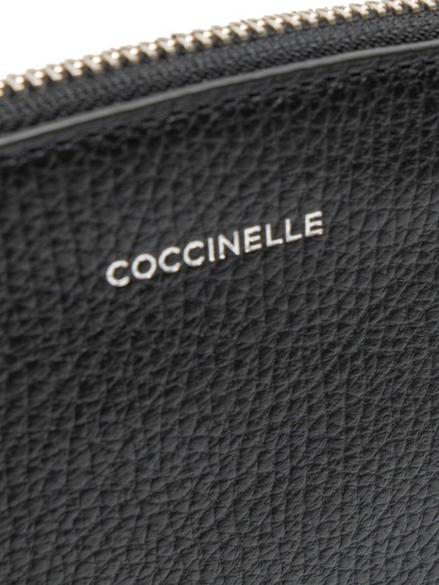 ROUNDED ENVELOPE Pochette din piele cu manseta negru - Genți femei