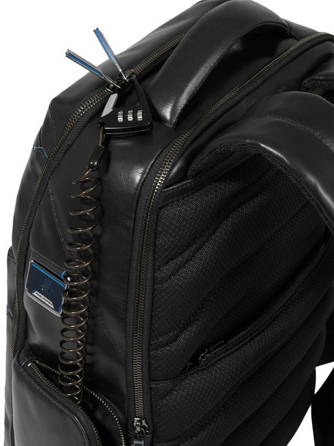 BLUE SQUARE  Rucsac pentru laptop din piele de 15,6". negru - Rucsacuri pentru laptop