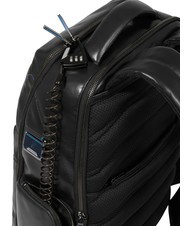 PIQUADRO BLUE SQUARE  Rucsac pentru laptop din piele de 15,6". negru - Rucsacuri pentru laptop - 4