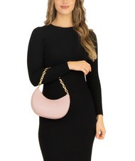 LESAC GIUDITTA Geanta hobo din piele cu lant roz milenar - Genți femei - 4