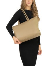 LESAC VIOLA  Geanta de cumparaturi din piele taup deschis - Genți femei - 4