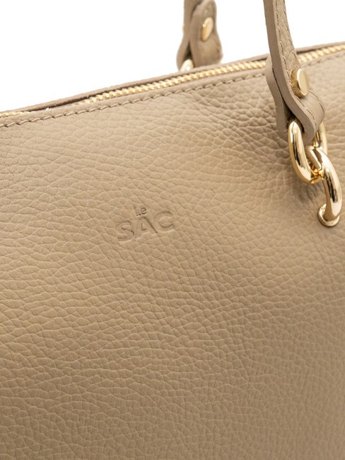 VIOLA  Geanta de cumparaturi din piele taup deschis - Genți femei