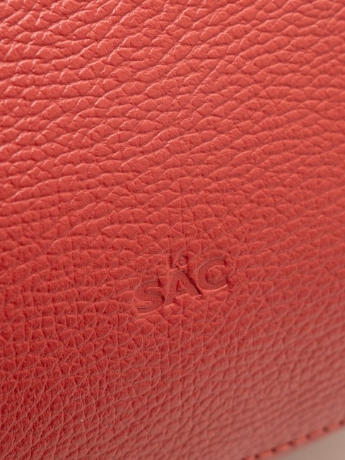 ALICE Geanta de mana din piele cu bareta de umar roşu - Genți femei