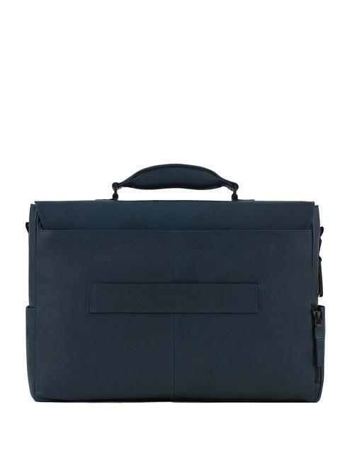 CAMPIONARIO - HARPER Servieta pentru laptop de 15,6", din piele albastru - Serviete birou