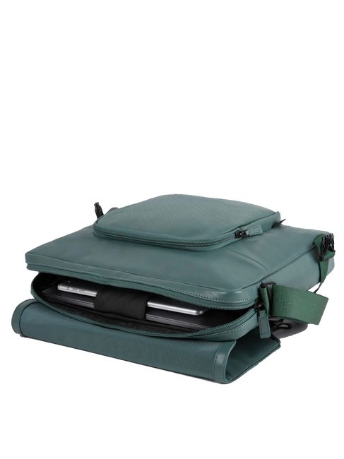 CAMPIONARIO - KYOTO Messenger pentru PC 14", din piele VERDE - Serviete birou