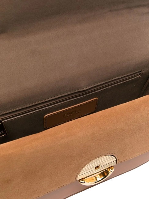 SFERA Geanta de umar din piele cu clapa coniac - Genți femei