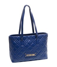 LOVE MOSCHINO QUILTED  Cumpărător pe umăr albastru - Genți femei - 2