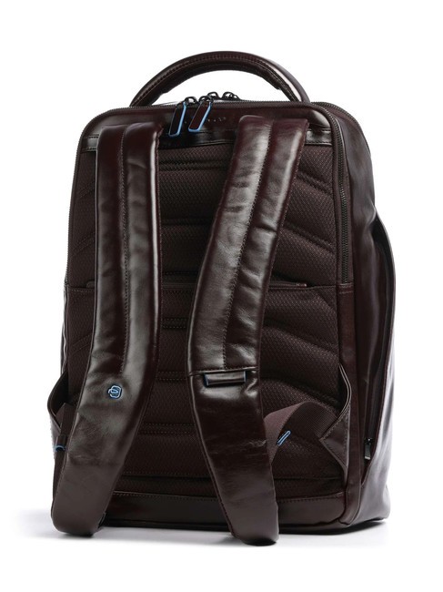 BLUE SQUARE Rucsac din piele, suport laptop 14". MAHOGANY - Rucsacuri pentru laptop