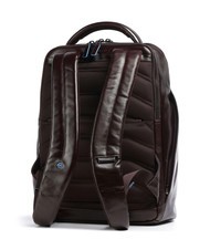 PIQUADRO BLUE SQUARE Rucsac din piele, suport laptop 14". MAHOGANY - Rucsacuri pentru laptop - 2