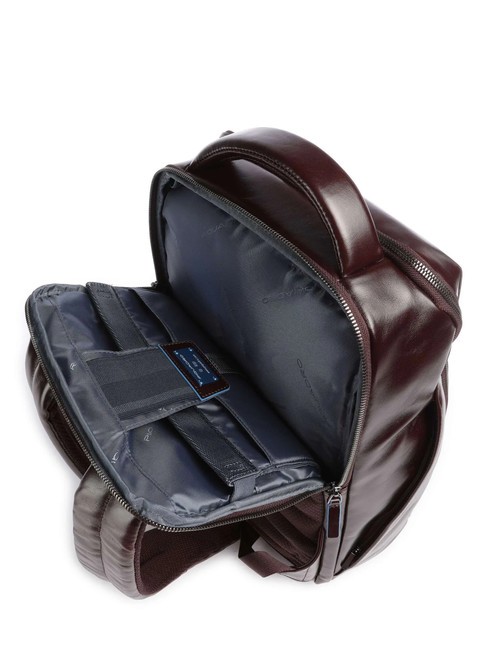BLUE SQUARE Rucsac din piele, suport laptop 14". MAHOGANY - Rucsacuri pentru laptop