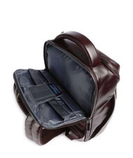 PIQUADRO BLUE SQUARE Rucsac din piele, suport laptop 14". MAHOGANY - Rucsacuri pentru laptop - 5