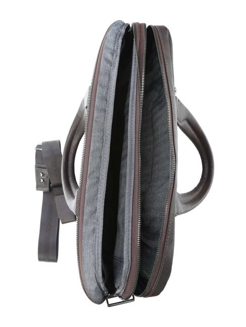 CAMPIONARIO - BLACK SQUARE Servietă din piele pentru laptop de 15,6". MORO - Serviete birou