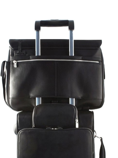 CAMPIONARIO - MODUS Servietă PC de 13 inchi, din piele negru - Serviete birou