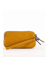 PIQUADRO CAMPIONARIO - BLACK SQUARE Pocheta mini din piele galben - Husă pentru tabletă și organizator - 2