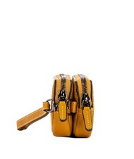 PIQUADRO CAMPIONARIO - BLACK SQUARE Pocheta mini din piele galben - Husă pentru tabletă și organizator - 3