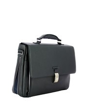 PIQUADRO CAMPIONARIO - MODUS Servieta din piele pentru pc 15" albastru - Serviete birou - 3