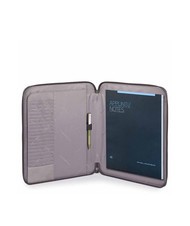 PIQUADRO CAMPIONARIO - ADE Suport blocnotes din piele și material textil GRI - Husă pentru tabletă și organizator - 2