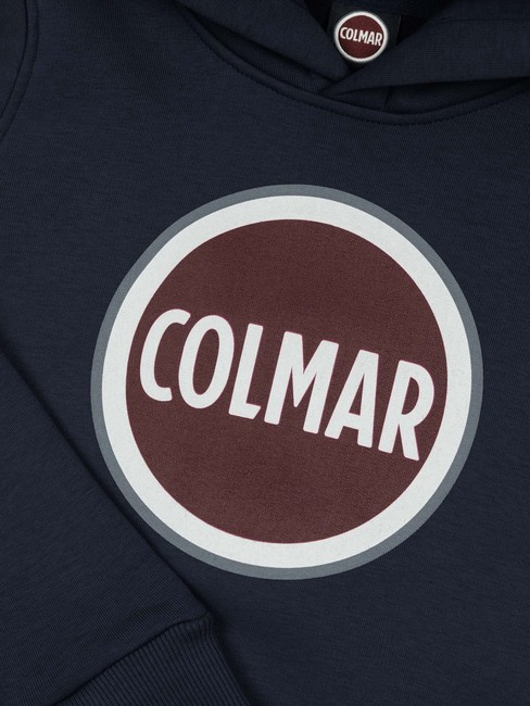 MODISH KIDS Hanorac cu glugă cu imprimeu cu logo albastru marin - Hanorac pentru bebeluși