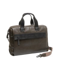 PIQUADRO CAMPIONARIO - PYRAMID Servieta din piele, suport pc 15". VERDE - Serviete birou - 2